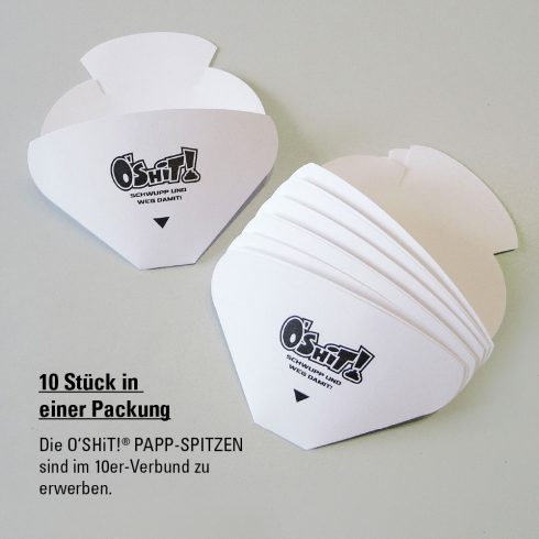 Produktbild O'SHiT! PAPP-SPITZEN für Hundekotschaufel POCKET-SCOOPY Verpackungseinheit 10 Stück